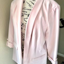 NWT Apt 9 Large Pastel Pink Office Blazer Jacket Suit