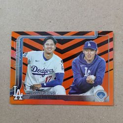 Roki Sasaki Shohei Ohtani Dodgers Baseball Card 