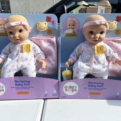 14" Nurturing Baby Doll - Blonde Hair + Blue Eyes - Gigglescape™: Includes Accessories and Outfit