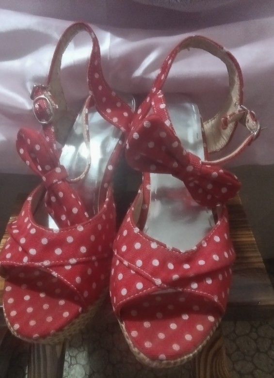 Minnie Mouse Dance Shoes/Patriotic Polka Dots