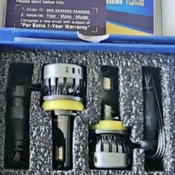 AOLEAD H11/H9/H8 LED Headlight Bulbs 16000LM 80W Super Bright LED Headlights Conversion Kit 6500K Cool White,Plug and Play,Wireless,IP68 Waterproof,Pa