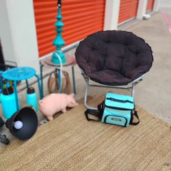 Misc Home Decor Ensemble (There Are 2 Pappasan Chairs) 