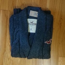 Hollister Dude's Cardigan Size Medium New With Tags