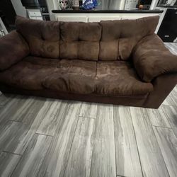 FREE. Three Seater Couch Suede. Don’t Need Anymore. I Bought A New One.  Very Good Condition.