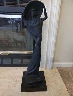 Austin Productions 1988 David Fisher "Le Chapeau" black Woman With Hat In Dress
