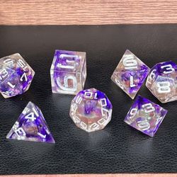 Liquid Core Purple Gaming Dice DnD