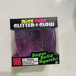 Needoh purple glitter glow in the dark