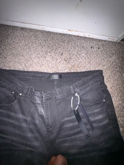 Amiri Gray Coated Denim Jeans