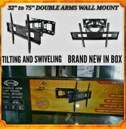 Heavy Duty TV Wall Mount for 32-75″ LED, LCD, OLED and Plasma Flat Screen TV with Full Motion Swivel Articulating Dual Arms, up to VESA 600 x 400 and 