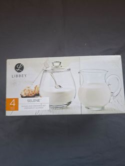 Libbey Selene 4-Piece Glass Sugas Creamer Set