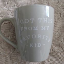 Treshold Stoneware Large Mug "I GOT THIS FROM MY FAVORITE KID"