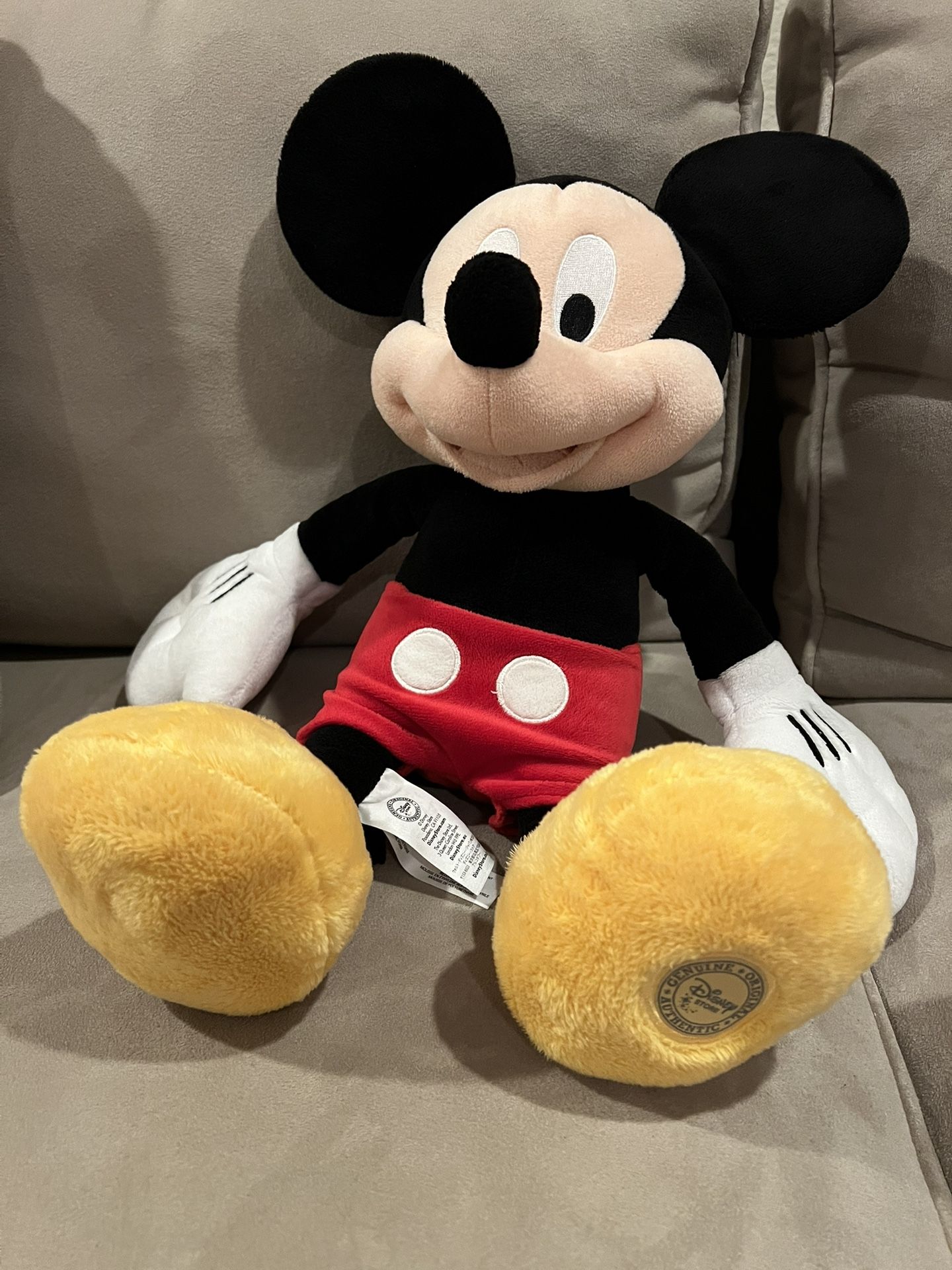 **Price Reduced**Disney Genuine Mickey Mouse and Minnie Mouse Plush 19”