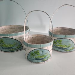 Set Of 3 Spring Garden Baskets