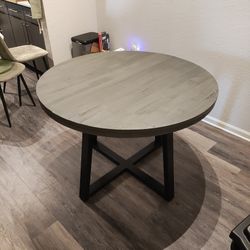 Grey Round Dining Table 42"