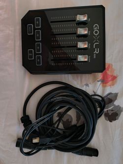 GoXLR Mini with XLR cable and power cable