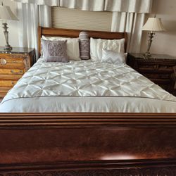 Complete Primary Queen Bedroom Set With Marble Tops