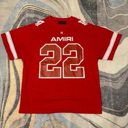 ❤Amiri 22 Jersey Red Tee Mens Size Small Medium or Large
