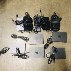 Lot of 5 Dell WD15 Docking Station Model K17A With 130w Power Ac Adapter 