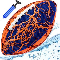 Waterproof Football Pool Toys - Strong Grip Soft Football for All-Weather Play Pool Games Beach Toys Water Footballs Outdoor Sports Toy Christmas Birt