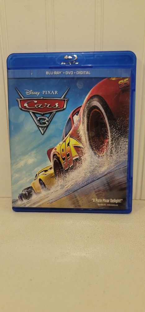 $5 DISNEY BLU RAY MOVIE. CARS 3. BLU RAY ONLY. NO DIGITAL. $5 OR TRADE FOR A MOVIE TITLE I DO NOT ALREADY OWN.