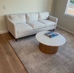 West Elm Hamilton White Sofa