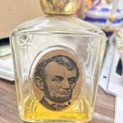 Vintage Abe Lincoln Avon Wild Country After Shave Bottle