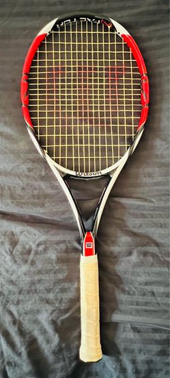 Wilson K Factor https://offerup.co/faYXKzQFnY?$deeplink_path=/redirect/ 95 Tennis Racquet - 16x18 - 4 3/8 (L3) Grip