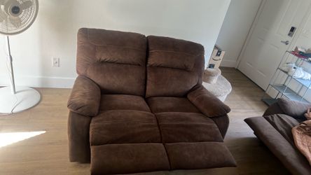 Recliner sofa with recliner love seat