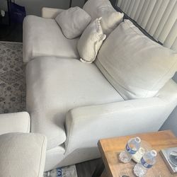 love seat and sofa