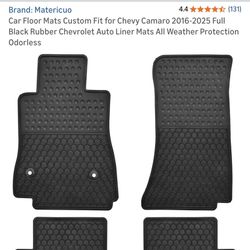 Chevy Camaro Floor Mats 2016-2025