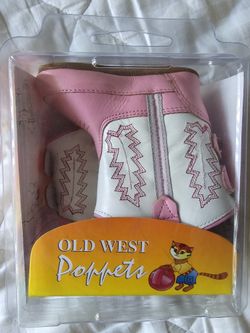 Old West Leather Baby Cowgirl Boots. Size 2