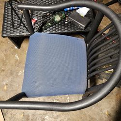 4 Black Metal Chairs 