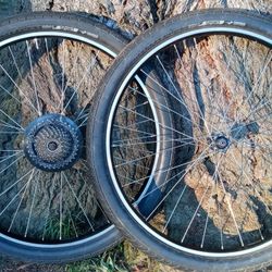 27" 700 Series specialized rims And Tires 99 Percent Tread Left 