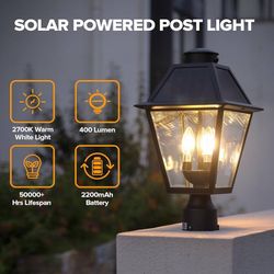 Solar Powered Post Light