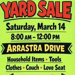 Yard sale March 13