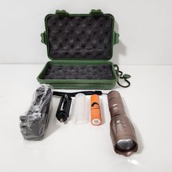 U`King XML-T6 LED Zoom Flashlight Tactical Torch with 18650 Rechargeable Battery ( Brown )