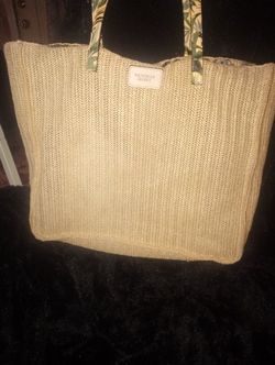 Straw Victorias Secret Tote Bag