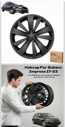 Tapacubos para Subaru Impreza 2017-2023 de 16 pulgadas, repuesto de cubierta de rueda 1:1 para 28811FL010 28811FL02A, accesorios de cubierta de llanta