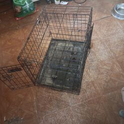 2 Door Dog Cage With Tray