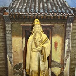 12 inch Chinese Old Wise Man Statue 