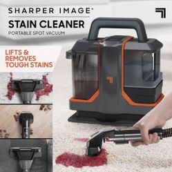 Sharper Image Stain Cleaner Portable Spot Vacuum 16 Ft Cord Black: Handheld Electric Carpet Cleaner, Foam Filter, 1 Year Warranty