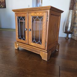 Wood Side End Table Storage Cabinet Nightstand 