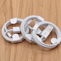 3 Charger Cables Cords For iPhone 5 6 7 8 X 11 12 13 14 Pro Max - charging cables 3 FT Long Chargers