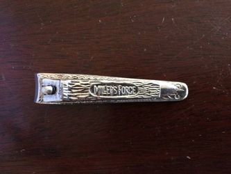 Vtg 1950's - 60's Millers Forge Embossed Nail Clipper USA - No 724