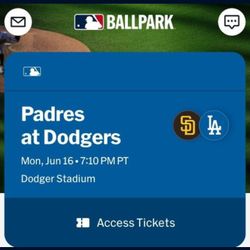 Dodgers Vs Padres Mon- Thu -4 Days 