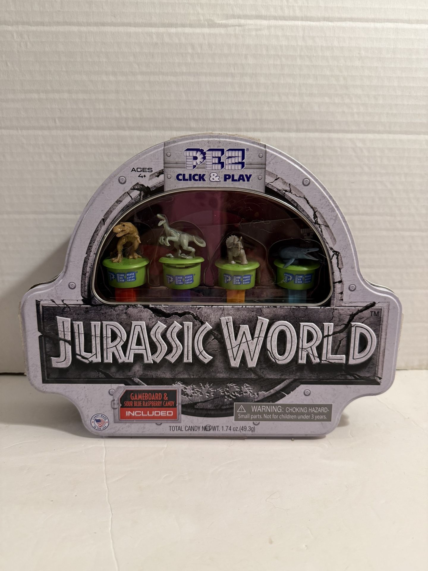 Pez Jurassic World Click & Play Collector’s Tin 