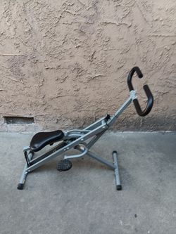 Sunny Health & Fitness Smart Row-N-Ride Glute & Leg Trainer, Foldable Squat Assist Rower