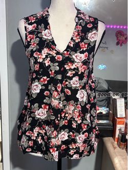 Ultra Flirt Sleeveless Blouse Sheer Lace Back