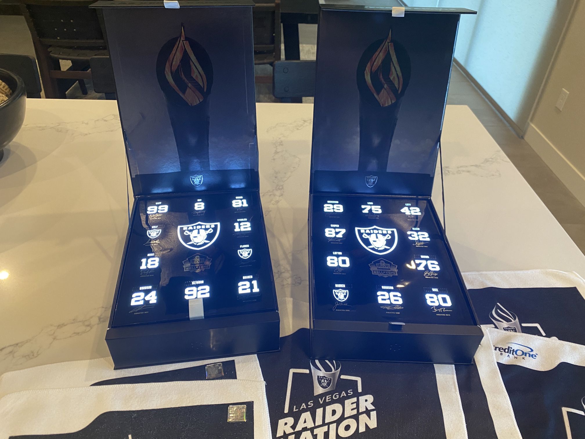 Las Vegas Raiders 2022 and 2023 Season Ticket Holder Gift Boxes