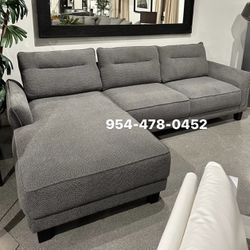 Grey Or White Boucle Sofa Sectional 🔥buy Now Pay Later 